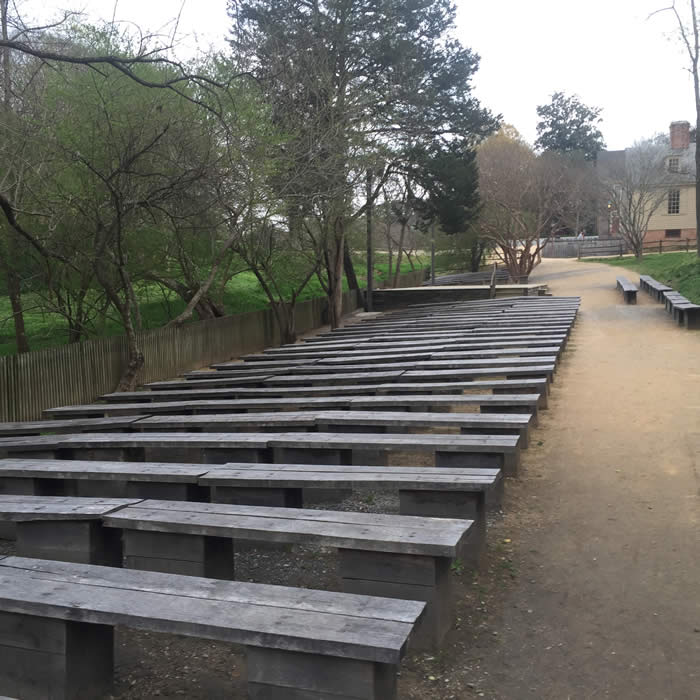 Colonial Williamsburg Outdoor Stage and Benches Project